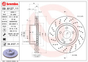 09.8127.11 Brzdový kotouč COATED DISC LINE BREMBO