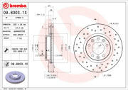 09.8303.1X Brzdový kotouč BEARING DISC LINE BREMBO