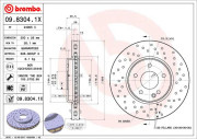 09.8304.1X Brzdový kotouč BEARING DISC LINE BREMBO