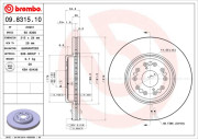 09.8315.10 Brzdový kotouč PRIME LINE BREMBO