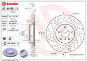 09.8485.1X Brzdový kotouč BEARING DISC LINE BREMBO