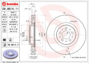 09.8614.11 Brzdový kotouč COATED DISC LINE BREMBO