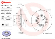 09.8634.10 Brzdový kotouč PRIME LINE BREMBO