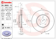 09.8665.10 Brzdový kotouč PRIME LINE BREMBO