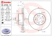 09.8726.10 Brzdový kotouč PRIME LINE BREMBO