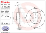 09.8852.10 Brzdový kotouč PRIME LINE BREMBO