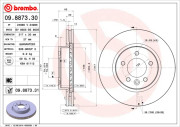 09.8873.30 Brzdový kotouč PRIME LINE BREMBO