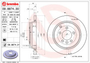 09.8874.30 Brzdový kotouč PRIME LINE BREMBO