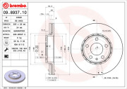 09.8937.10 Brzdový kotouč PRIME LINE BREMBO