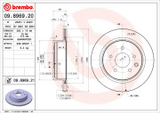 09.8969.20 Brzdový kotouč PRIME LINE BREMBO