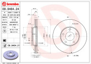 09.9464.21 Brzdový kotouč COATED DISC LINE BREMBO