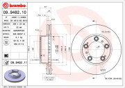 09.9482.10 Brzdový kotouč PRIME LINE BREMBO