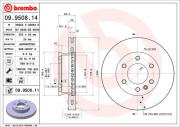 09.9508.11 Brzdový kotouč COATED DISC LINE BREMBO