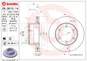 09.9510.11 Brzdový kotouč COATED DISC LINE BREMBO