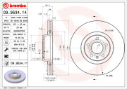 09.9534.11 Brzdový kotouč COATED DISC LINE BREMBO