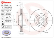 09.9540.11 Brzdový kotouč COATED DISC LINE BREMBO