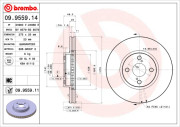 09.9559.11 Brzdový kotouč COATED DISC LINE BREMBO