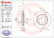 09.9610.11 Brzdový kotouč COATED DISC LINE BREMBO