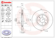 09.9613.10 Brzdový kotouč PRIME LINE BREMBO