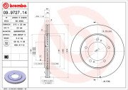 09.9727.14 Brzdový kotouč PRIME LINE BREMBO