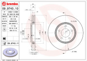 09.9743.10 Brzdový kotouč PRIME LINE BREMBO