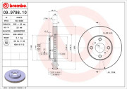 09.9798.10 Brzdový kotouč PRIME LINE BREMBO