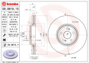 09.9818.10 Brzdový kotouč PRIME LINE BREMBO