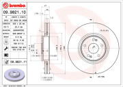 09.9821.10 Brzdový kotouč PRIME LINE BREMBO