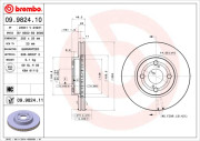 09.9824.10 Brzdový kotouč PRIME LINE BREMBO