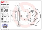 09.9869.81 Brzdový kotouč COATED DISC LINE BREMBO