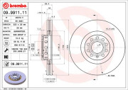 09.9911.11 Brzdový kotouč COATED DISC LINE BREMBO