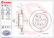 09.9914.11 Brzdový kotouč COATED DISC LINE BREMBO