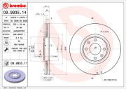 09.9935.11 Brzdový kotouč COATED DISC LINE BREMBO