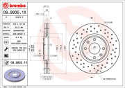 09.9935.1X Brzdový kotouč BEARING DISC LINE BREMBO