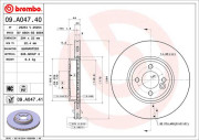 09.A047.40 Brzdový kotouč PRIME LINE BREMBO