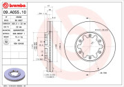 09.A055.10 Brzdový kotouč PRIME LINE BREMBO