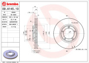 09.A145.10 Brzdový kotouč PRIME LINE BREMBO