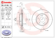 09.A148.10 Brzdový kotouč PRIME LINE BREMBO