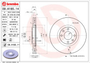 09.A185.11 Brzdový kotouč COATED DISC LINE BREMBO