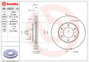 09.A203.10 Brzdový kotouč PRIME LINE BREMBO