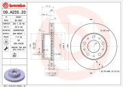 09.A235.20 Brzdový kotouč PRIME LINE BREMBO