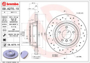 09.A270.1X Brzdový kotouč BEARING DISC LINE BREMBO