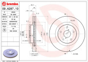 09.A287.10 Brzdový kotouč PRIME LINE BREMBO