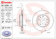 09.A296.11 Brzdový kotouč COATED DISC LINE BREMBO