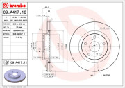 09.A417.10 Brzdový kotouč PRIME LINE BREMBO