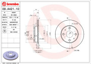 09.A421.10 Brzdový kotouč PRIME LINE BREMBO