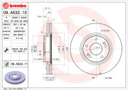 09.A532.10 Brzdový kotouč PRIME LINE BREMBO