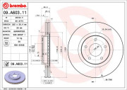 09.A603.11 Brzdový kotouč COATED DISC LINE BREMBO