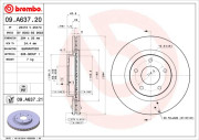 09.A637.20 Brzdový kotouč PRIME LINE BREMBO