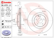 09.A731.21 Brzdový kotouč COATED DISC LINE BREMBO